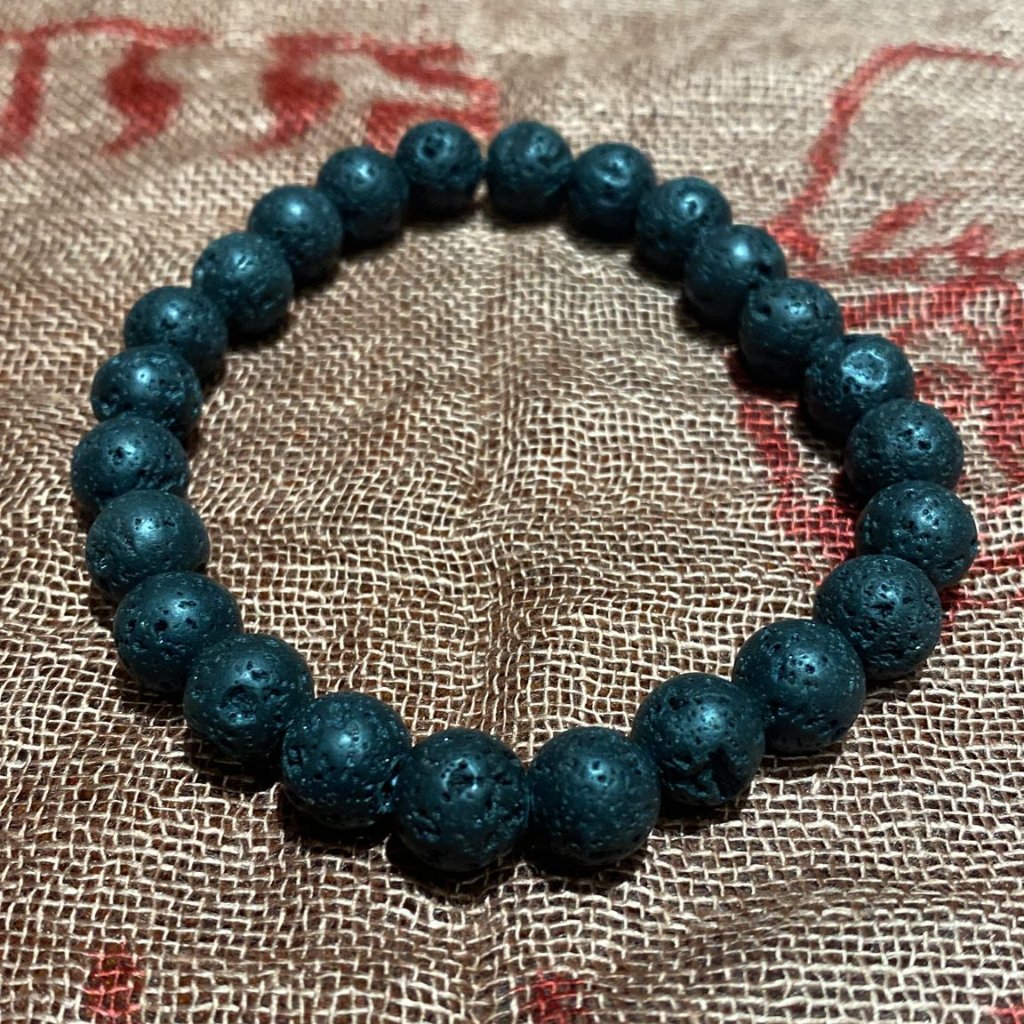 8mm Lava Stone Bead Stretchy Bracelet